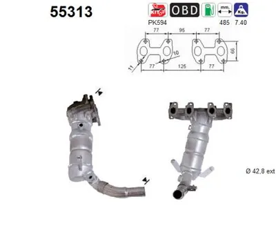 Catalytic Converter Fiat PANDA · Fiat PANDA Hatchback Van