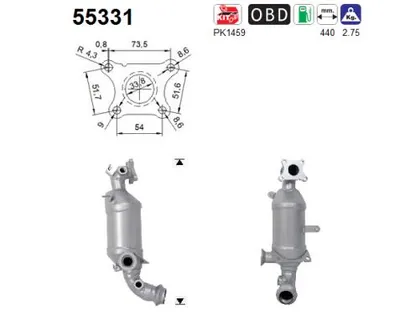 Catalytic Converter Fiat 500 · Fiat PANDA · Fiat 500 C