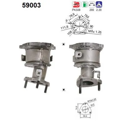 Catalytic Converter Mitsubishi SANTAMO · Kia JOICE · Hyundai SANTAMO