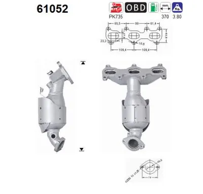Catalytic Converter Hyundai TUCSON · Kia SPORTAGE II