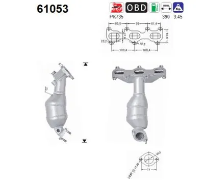Catalytic Converter Hyundai TUCSON · Kia SPORTAGE II