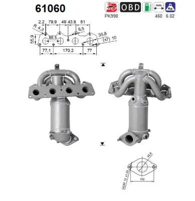 Catalytic Converter Kia CEE'D SW · Kia CEE'D Hatchback · Kia CARENS III MPV