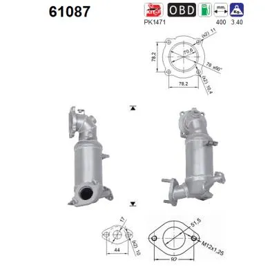 Catalytic Converter Kia CEED · Kia CEED Sportswagon · Kia PROCEED