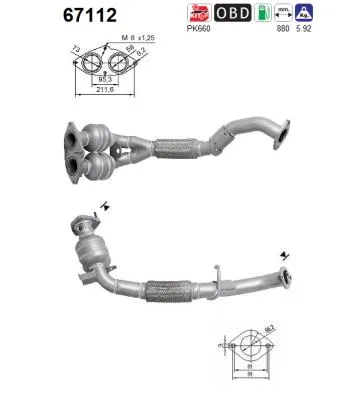 Catalytic Converter Lancia LYBRA · Lancia LYBRA SW