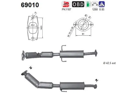 Catalytic Converter Lexus CT · Toyota AURIS · Toyota AURIS Estate