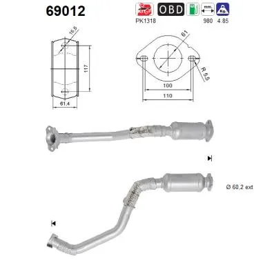 Catalytic Converter Toyota RAV 4 IV · Lexus NX