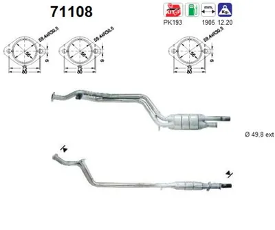 Catalytic Converter Mercedes-Benz 124 Saloon · Mercedes-Benz 124 T-Model · Mercedes-Benz 124 Coupe