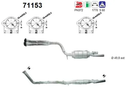 Catalytic Converter Mercedes-Benz 190