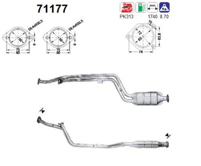 Catalytic Converter Mercedes-Benz C-CLASS