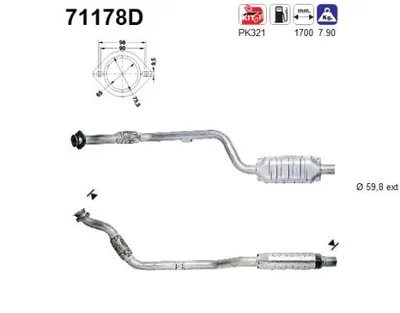 Catalytic Converter Mercedes-Benz C-CLASS · Mercedes-Benz C-CLASS T-Model