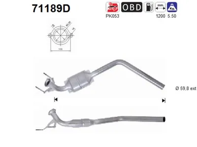 Catalytic Converter Mercedes-Benz V-CLASS · Mercedes-Benz VITO Bus · Mercedes-Benz VITO Van