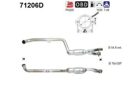 Catalytic Converter Mercedes-Benz E-CLASS · Mercedes-Benz E-CLASS T-Model