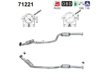 Catalytic Converter Mercedes-Benz E-CLASS · Mercedes-Benz E-CLASS T-Model