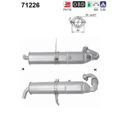 Catalytic Converter Smart CITY-COUPE · Smart CABRIO · Smart CROSSBLADE