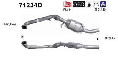 Catalytic Converter Mercedes-Benz A-CLASS · Mercedes-Benz B-CLASS Sports Tourer
