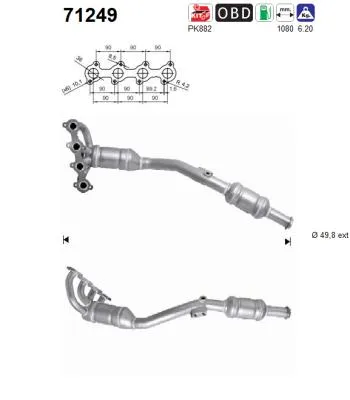 Catalytic Converter Mercedes-Benz A-CLASS · Mercedes-Benz B-CLASS Sports Tourer