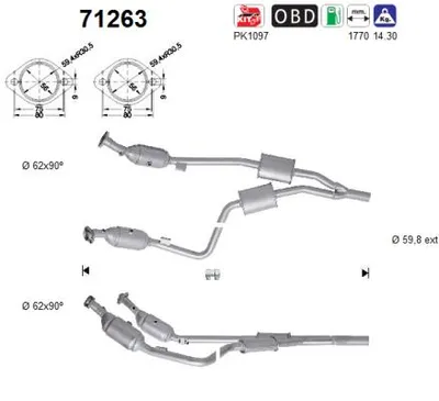 Catalytic Converter Mercedes-Benz VITO / MIXTO Van · Mercedes-Benz VITO Bus · Mercedes-Benz VIANO