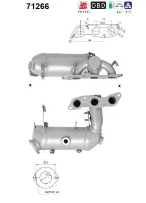 Catalytic Converter Smart FORTWO Coupe · Smart FORTWO Cabrio