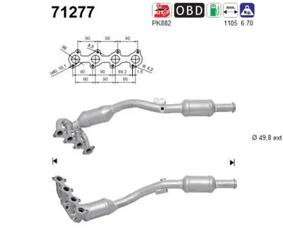 Catalytic Converter Mercedes-Benz A-CLASS · Mercedes-Benz B-CLASS Sports Tourer
