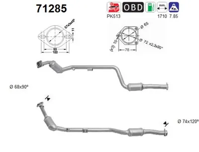Catalytic Converter Mercedes-Benz CLK · Mercedes-Benz C-CLASS · Mercedes-Benz C-CLASS T-Model