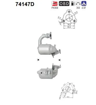 Catalytic Converter Nissan X-TRAIL II · Nissan QASHQAI I · Renault KOLEOS I