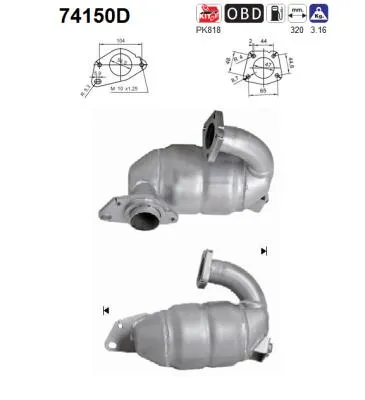 Catalytic Converter Renault MEGANE III Grandtour · Renault MEGANE III Hatchback · Renault MODUS / GRAND MODUS