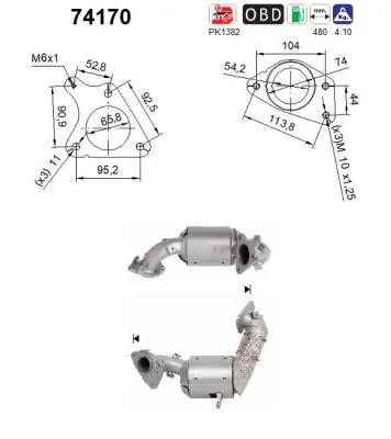 Catalytic Converter Nissan JUKE · Renault CLIO IV · Nissan JUKE Van