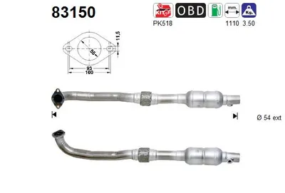Catalytic Converter Rover 75 · Rover 75 I Tourer · Mg MG ZT