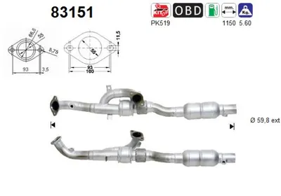 Catalytic Converter Rover 75 · Rover 75 I Tourer