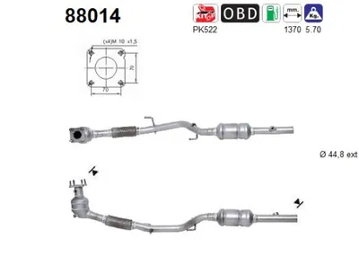 Catalytic Converter Skoda FABIA I · Skoda FABIA I Combi · Skoda FABIA I Saloon