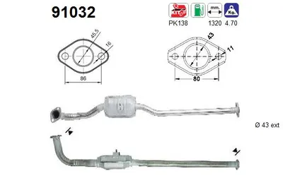 Catalytic Converter Suzuki SWIFT II Hatchback