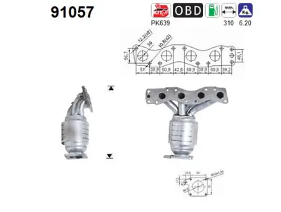 Catalytic Converter Subaru JUSTY III · Suzuki IGNIS II · Suzuki WAGON R+