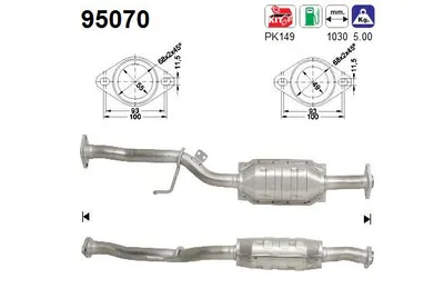 Catalytic Converter Toyota CARINA E VI Saloon · Toyota CARINA E VI · Toyota CARINA E VI Sportswagon