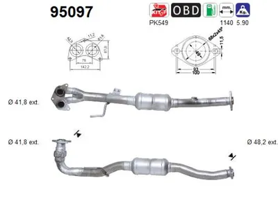 Catalytic Converter Toyota AVENSIS Liftback · Toyota AVENSIS · Toyota AVENSIS Estate