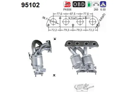 Catalytic Converter Toyota MR2 III