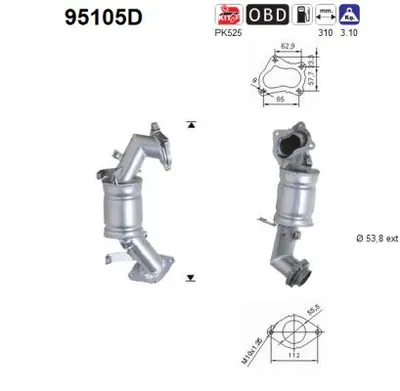 Catalytic Converter Toyota COROLLA Compact · Toyota COROLLA Liftback · Toyota COROLLA Estate