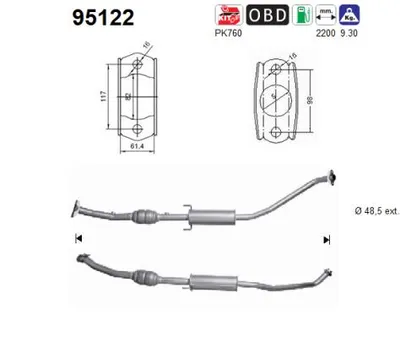 Catalytic Converter Toyota COROLLA Verso