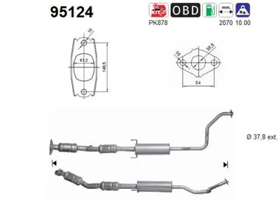Catalytic Converter Toyota PRIUS Liftback