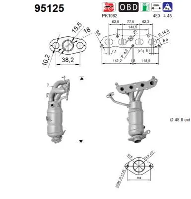 Catalytic Converter Toyota URBAN CRUISER · Toyota YARIS · Daihatsu CHARADE VIII