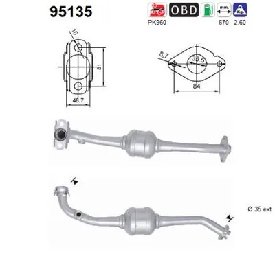 Catalytic Converter Toyota IQ