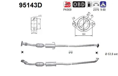 Catalytic Converter Toyota COROLLA Verso