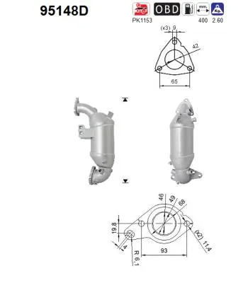 Catalytic Converter Toyota VERSO S · Subaru TREZIA · Toyota YARIS