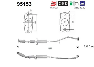Catalytic Converter Toyota VERSO