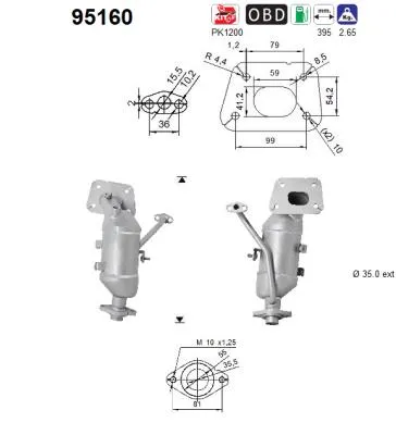 Catalytic Converter Toyota YARIS · Toyota AYGO · Citroën C1 II