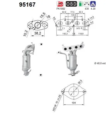 Catalytic Converter Toyota YARIS · Toyota COROLLA Saloon · Toyota AURIS