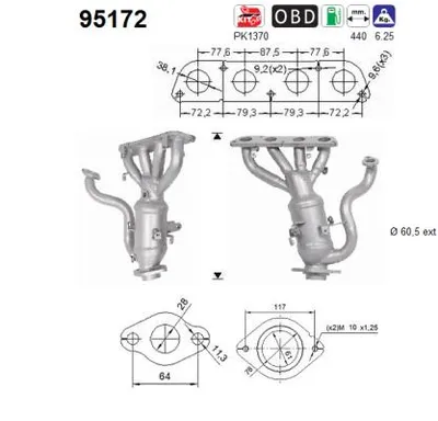 Catalytic Converter Toyota PRIUS · Toyota C-HR · Toyota COROLLA Saloon