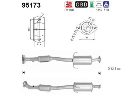Catalytic Converter Toyota C-HR