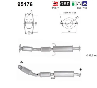 Catalytic Converter Toyota AVENSIS Saloon · Toyota AVENSIS Estate · Toyota AURIS