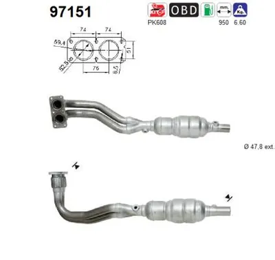 Catalytic Converter Volvo S40 I · Volvo V40 Estate