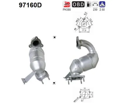 Catalytic Converter Volvo S40 I · Volvo V40 Estate · Mitsubishi CARISMA